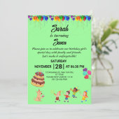 Individuelle Einladung zum Geburtstag mit farbenpr (Stehend Vorderseite)