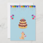 Individuelle Einladung zum Geburtstag mit farbenpr (Rückseite)