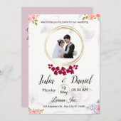 Individuelle Einladung zur Hochzeit mit Couple Pic (Vorne/Hinten)