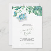 Individuelle Einladungen für tropisches Brautparty (Vorderseite)