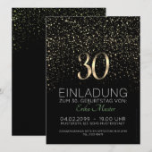 Individuelle Einladungskarten 30. Geburtstag (Vorne/Hinten)