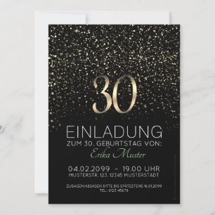 Individuelle Einladungskarten 30. Geburtstag
