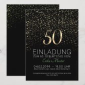 Individuelle Einladungskarten 50. Geburtstag (Vorne/Hinten)
