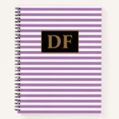 Individuelle Einstiegsmodelle für Lila/weiße Strei Notizblock (Vorderseite)