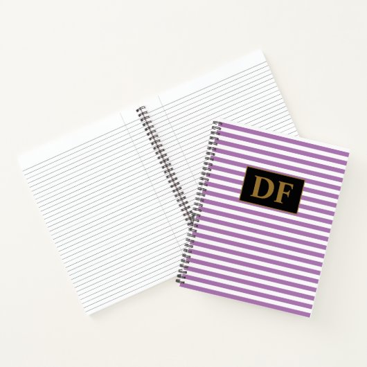 Individuelle Einstiegsmodelle für Lila/weiße Strei Notizblock (Innenseite)