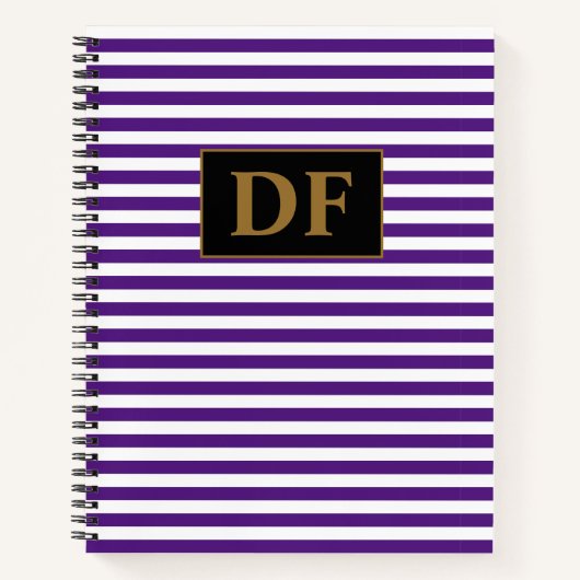 Individuelle Einstiegsmodelle für Lila/weiße Strei Notizblock (Vorderseite)