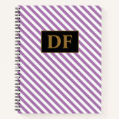 Individuelle Einstiegsmodelle für Lila/weiße Strei Notizblock (Vorderseite)