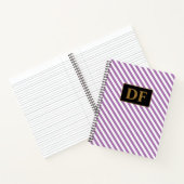 Individuelle Einstiegsmodelle für Lila/weiße Strei Notizblock (Innenseite)