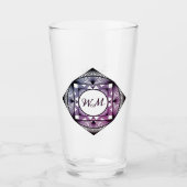 Individuelle Eintritte Eleganter Lila Chic Art Dec Glas (Vorderseite)