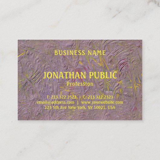 Individuelle Elegante Moderne Abstrakte Kunstvorla Visitenkarte (Rückseite)