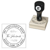 Individuelle Elegante Round-Rücksendeadresse-Brief Gummistempel (Stempel)