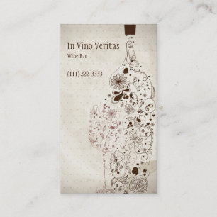 Individuelle elegante Vintage Bar Business Card Visitenkarte