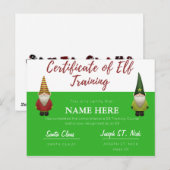 Individuelle Elf-Zertifizierung Feiertagspostkarte (Vorne/Hinten)