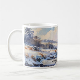Individuelle englische Winterlandschaft Kaffeetasse