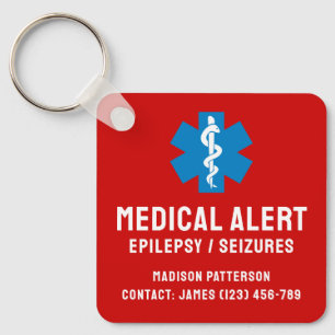 Individuelle Epilepsie-Notfall-Essentials Schlüsselanhänger