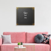 Individuelle Ereignissignierung - Verzierte Gold F Leinwanddruck (Insitu (Wohnzimmer))