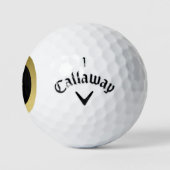 Individuelle Erstklassigkeit Elegante Black & Gold Golfball (Logo)