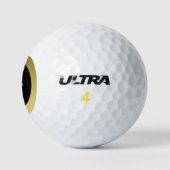 Individuelle Erstklassigkeit Elegante Black & Gold Golfball (Logo)