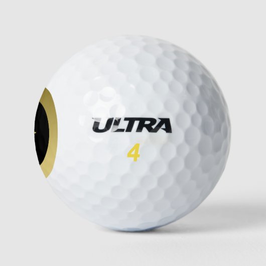 Individuelle Erstklassigkeit Elegante Black & Gold Golfball (Logo)
