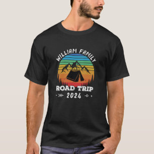 Individuelle Familien-Camping-Abenteuer-Straßenrei T-Shirt