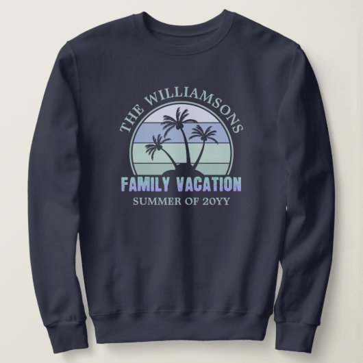 Individuelle Familien Urlaub Strand Tropical Islan Sweatshirt (Design vorne)