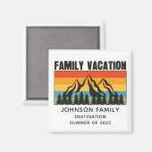 Individuelle Familienferien Berge Wandern Camping Magnet (Vorderseite/Rückseite)