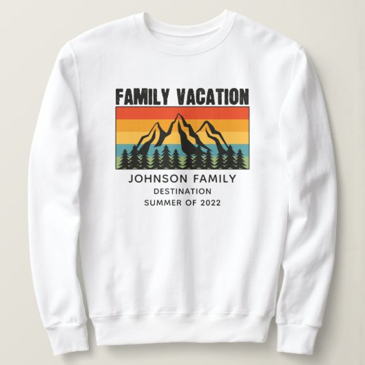 Individuelle Familienferien Berge Wandern Camping Sweatshirt (Design vorne)