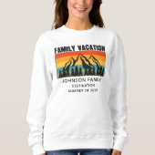 Individuelle Familienferien Berge Wandern Camping Sweatshirt (Vorderseite)