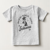 Individuelle Familienferien Sommerstrand Gruppenre Baby T-shirt (Vorderseite)