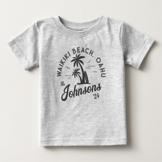 Individuelle Familienferien Sommerstrand Gruppenre Baby T-shirt (Vorderseite)