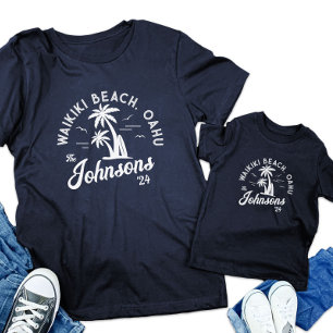 Individuelle Familienferien Sommerstrand Gruppenre T-Shirt