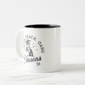 Individuelle Familienferien Sommerstrand Gruppenre Zweifarbige Tasse (Vorderseite Links)