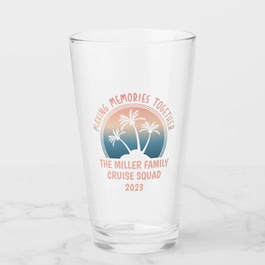 Individuelle Familienferien Sommerstrand-Reise Glas (Vorderseite)