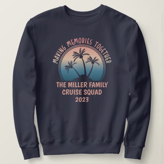 Individuelle Familienferien Sommerstrand-Reise Sweatshirt (Design vorne)