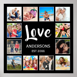 Individuelle Familienfoto-Collage Personalisiert S Poster