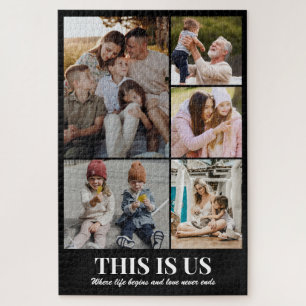 Individuelle Familienfotocollage 5 Bilder 20x30 Sc Puzzle