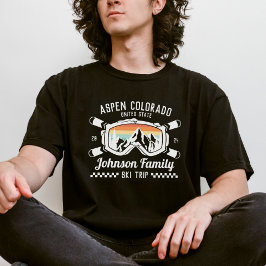 Individuelle Familienfreunde Skireisegruppe Überei T-Shirt