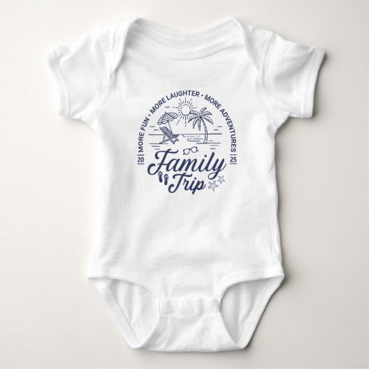 Individuelle Familienreise Gruppe Matching Beach V Baby Strampler (Vorderseite)