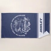 Individuelle Familienreise Gruppe Matching Beach V Strandtuch (Vorderseite)