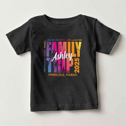 Individuelle Familienreise Matching Group Urlaub Baby T-shirt (Vorderseite)