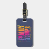 Individuelle Familienreise Matching Group Urlaub Gepäckanhänger (Vorderseite vertikal)