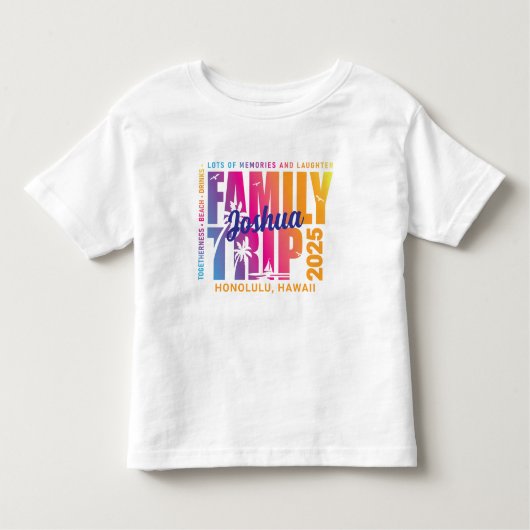 Individuelle Familienreise Matching Group Urlaub Kleinkind T-shirt (Vorderseite)