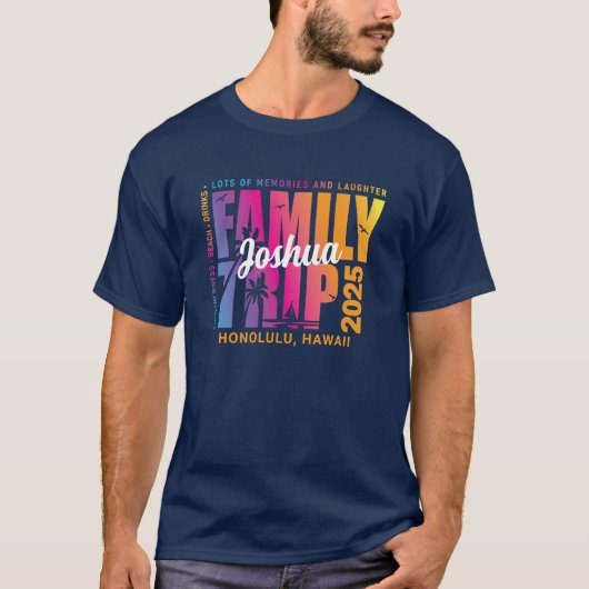 Individuelle Familienreise Matching Group Urlaub T-Shirt (Vorderseite)