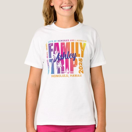 Individuelle Familienreise Matching Group Urlaub T-Shirt (Vorderseite)