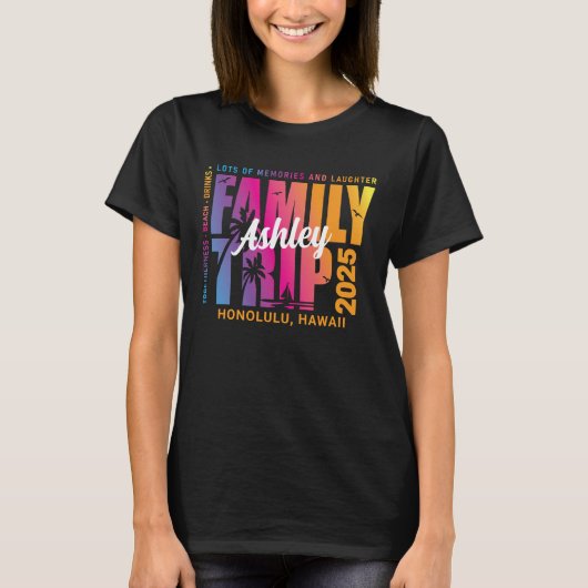Individuelle Familienreise Matching Group Urlaub T-Shirt (Vorderseite)