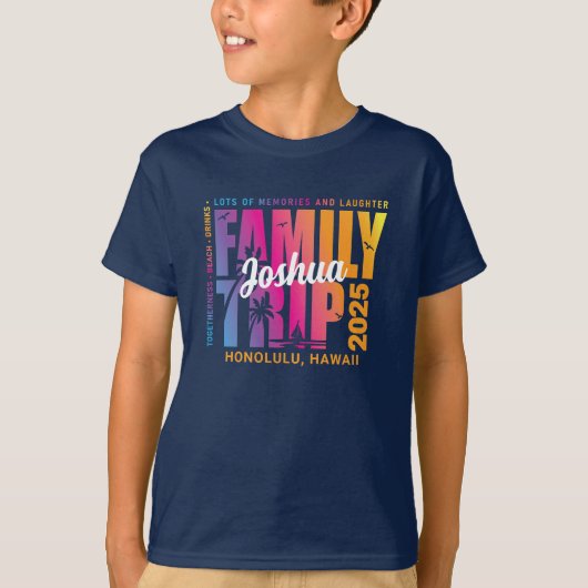 Individuelle Familienreise Matching Group Urlaub T-Shirt (Vorderseite)