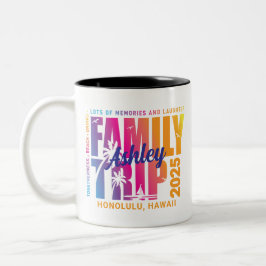 Individuelle Familienreise Matching Group Urlaub Zweifarbige Tasse