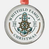 Individuelle Familienurlaub Seefahrt Ornament Aus Metall (Vorne)