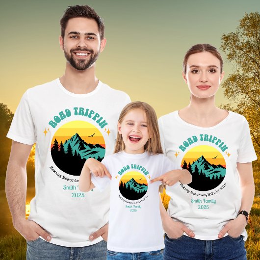 Individuelle Familienurlaub Straße Außenreise Matc T-Shirt