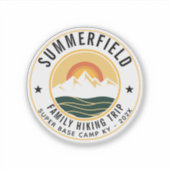 Individuelle Familienwanderung Moderne Aufkleber (Vorderseite)